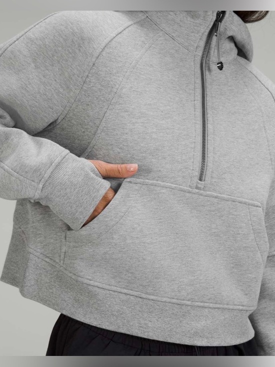 lululemon athletica Tops - Lululemon Scuba Oversized Half-Zip Hoodie ~ XS/S ~ Heathered Grey